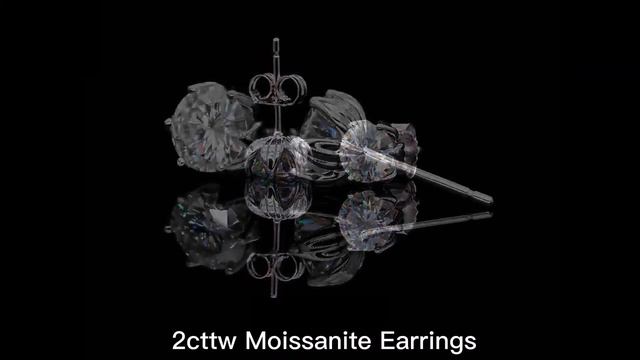 Impressive 2cttw D Color ♥︎High Quality Moissanite Diamonds♥︎ Lotus Flower Stud Earring Fine Jewelr смотреть онлайн