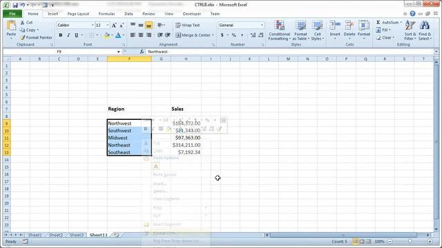 Excel 2010 Shortcut - Formatting Text as Bold: Ctrl + B смотреть онлайн