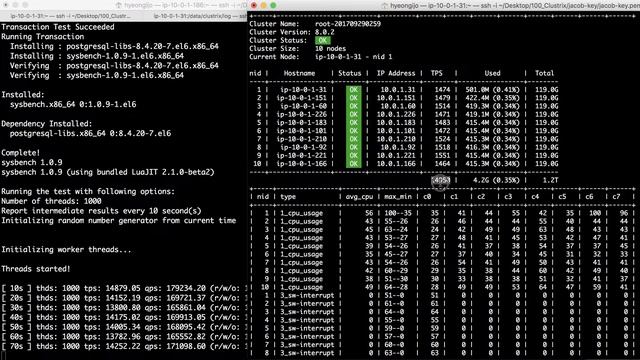 Xpand(ClustrixDB) 10 node cluster Read Write 90:10 смотреть онлайн