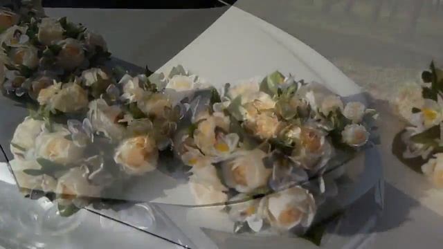 Свадебные украшения для машин в стиле шампань. смотреть онлайн