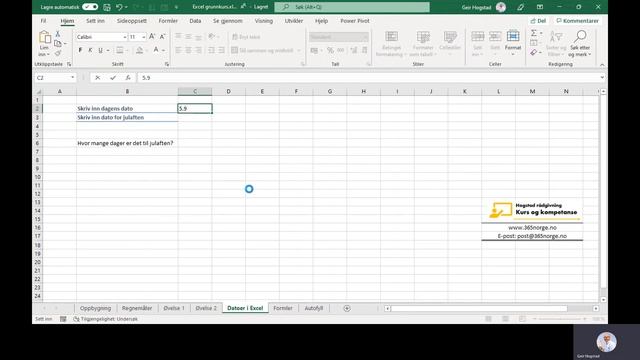 Nybegynner kurs i Excel - Hogstad Rådgivning. смотреть онлайн