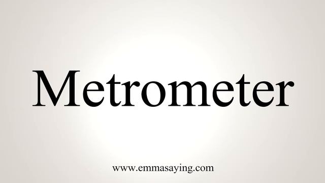 How To Say Metrometer смотреть онлайн