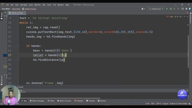 AI Virtual Scrolling || Python and OpenCv || Computer Vision Project смотреть онлайн