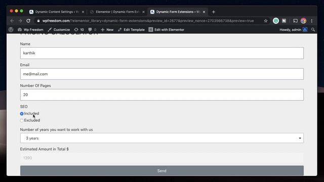 Elementor form price calculator cost estimator conditional logic- dynamic content for elementor смотреть онлайн