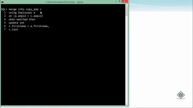 Oracle - SQL - Merge Statement смотреть онлайн