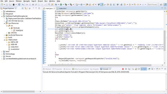 How to get data in text field using servlet смотреть онлайн
