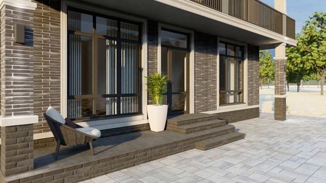 Дизайн проект и визуализация двух этажного  дома. Размер  дом 11.54.*11.54