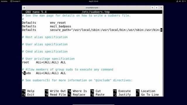 Debian 11 - Adding a user that's NOT in the sudoers file. This incident will be reported.. смотреть онлайн