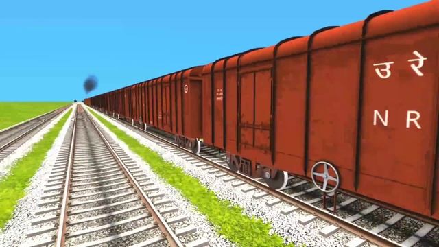 MORE TRAINS CRAZY RUNNING ON FLYING RAILROAD TRACKS?Indian Railways | Train Simulator | TrainsFun смотреть онлайн