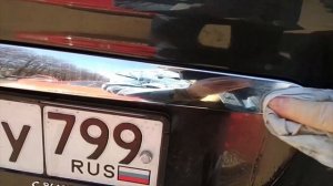 WD 40 чистит хром автомобиля.