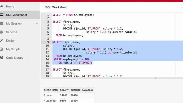 Função Oracle DECODE смотреть онлайн
