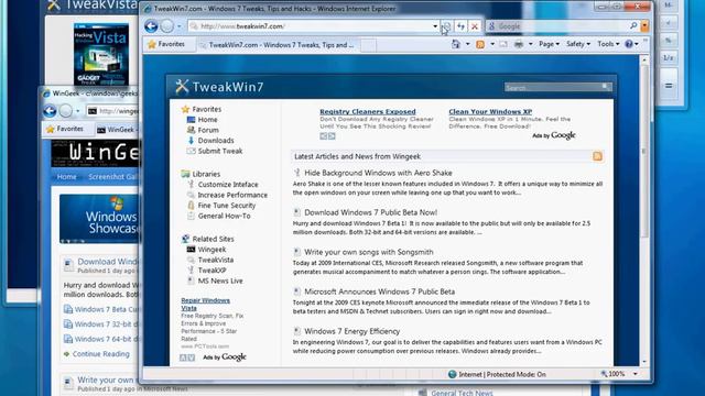 Tweaks.com - Windows Aero Shake Demo смотреть онлайн