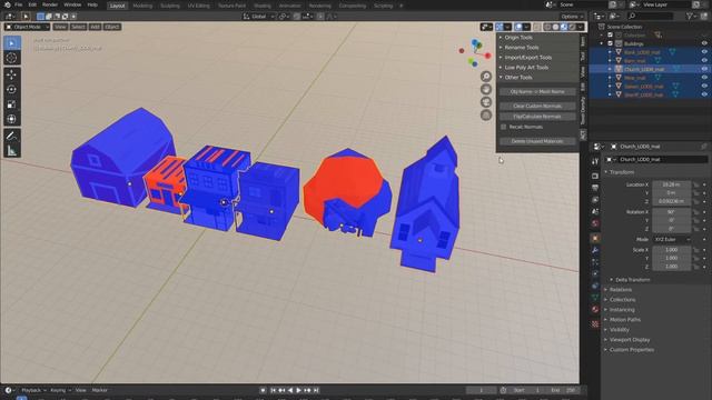 Asset Creation Toolset 2.6 - Flip/Calculate Normals (Blender Addon)