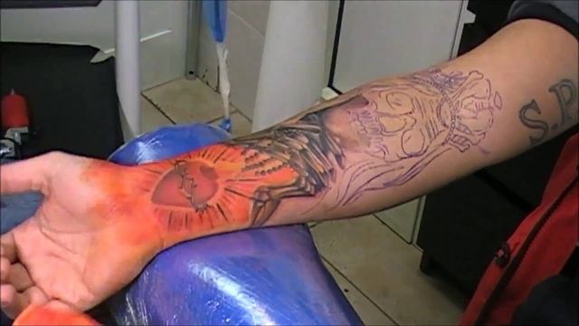 Eduardo Lascano tattoo in progress santa muerte at Black Dragon смотреть онлайн