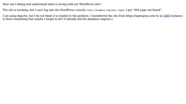 DevOps & SysAdmins: WordPress site user-login: 404 page not found смотреть онлайн