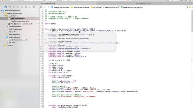 iOS Animation with Swift 5 day Weather Forecast class 47 смотреть онлайн