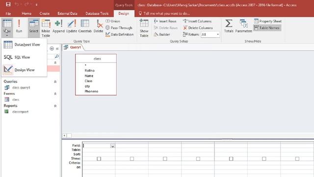 Sql view in access | MS access |Sql query in access смотреть онлайн