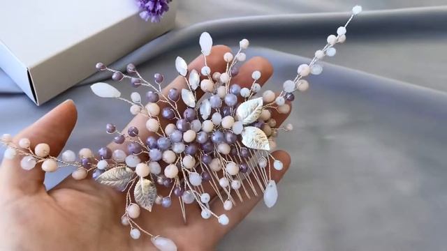 Свадебный комплект из хрусталя | свадебное украшение в прическу | bridal jewelry | wedding jewelry смотреть онлайн