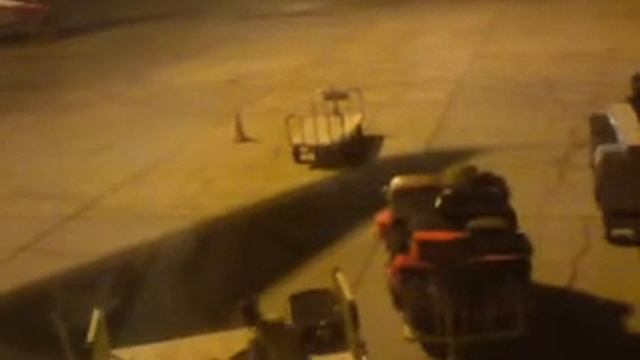 Baggage Handler at Reina Sofia Airport in Tenerife July 2009 смотреть онлайн