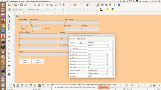 Libre office base 4.2x radio button only working with one option. Why? смотреть онлайн