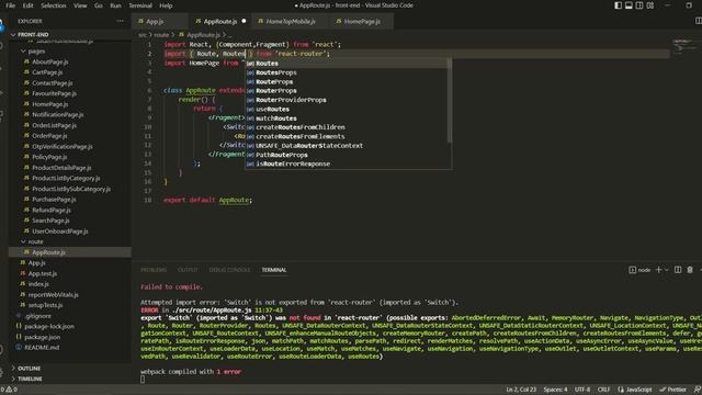 How to Fix import Error Switch is Not Exported From react router dom or React Router Dom смотреть онлайн