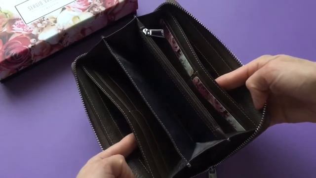 Большой женский лаковый кошелек на молнии Sergio Valentini СВ 8149-2023/А смотреть онлайн