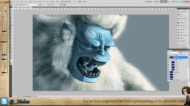 Speed Painting - Yeti (abominable snowman) смотреть онлайн