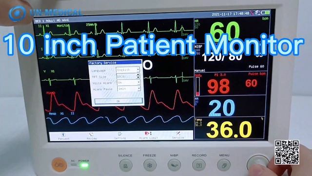 Anti Defibrillation 12.5mm/S ICU Hospital Vital Signs Monitor With Printer PM9000B смотреть онлайн