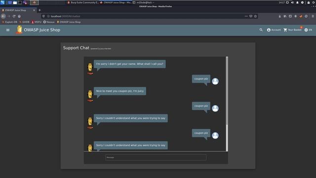 Bully Chatbot - Miscellaneous - OWASP Juice Shop - Walkthrough - Solution смотреть онлайн