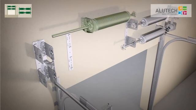 Стандартный монтаж промышленных ворот Алютех с калиткой