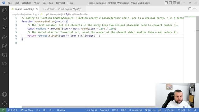 GitHub Copilot для вивчення JavaScript смотреть онлайн