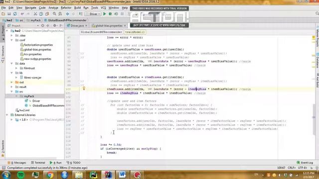 CSC 577 - hw2 - Global Biased MF - Recommender Systems Class смотреть онлайн