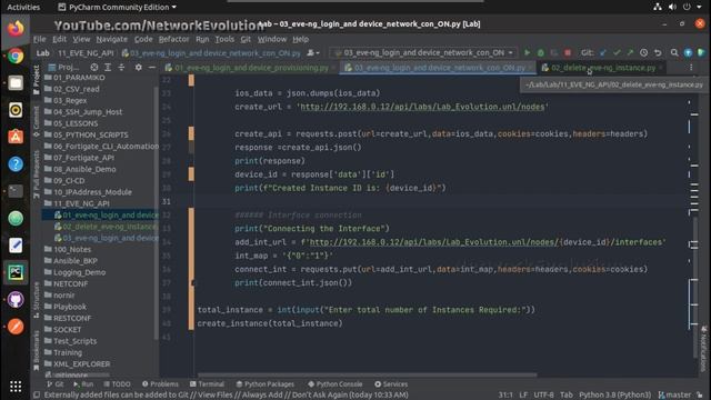 EVE-NG API Automation using Python :Part3:Script to connect network interfaces and Power ON Device смотреть онлайн