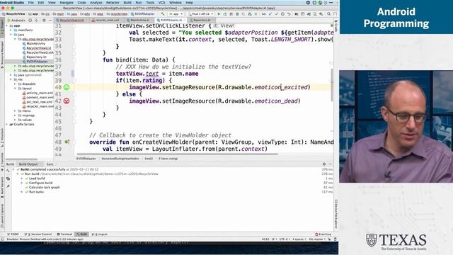 RecyclerView, Adapter, binding, view holder смотреть онлайн
