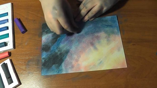 DIY: КАК НАРИСОВАТЬ КОСМОС ПАСТЕЛЬЮ (How to draw starry night sky) смотреть онлайн