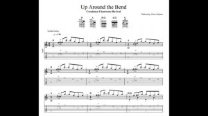 Creedence Clearwater Revival: Up Around the Bend tablature/sheet music for solo fingerstyle guitar