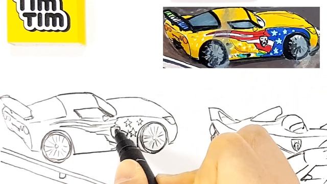 How-to-draw CARS 2 Italy Crash Scene . Drawing and Coloring Pages | Tim Tim TV смотреть онлайн