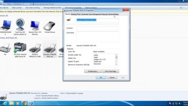 Kyocera Print Driver Installation on Windows 7 (Latest)