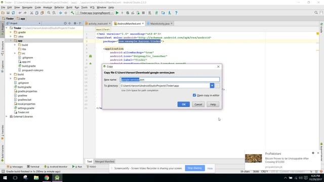 TINDER Clone App in Android Studio PART 2 (Integrate Firebase SDK) смотреть онлайн