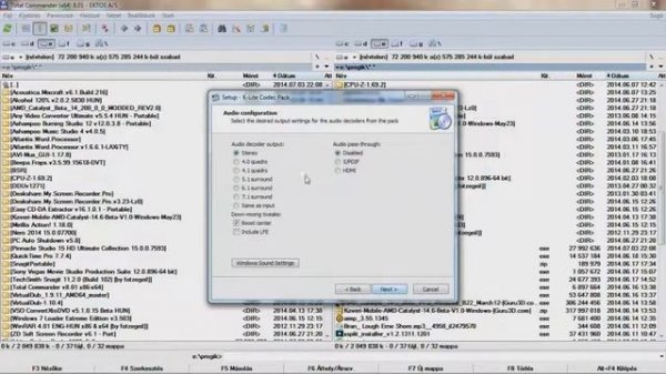 K Lite Codec Pack install++ffdshow,avisynth
