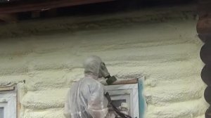 Утепление фасада деревянного дома пенополиуретаном (ППУ)