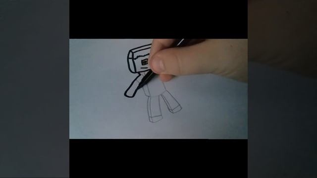 Рисую Стива из MINECRAFT смотреть онлайн