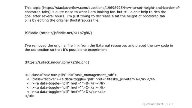 HTML : Changing the height of Bootstrap's nav-pills смотреть онлайн