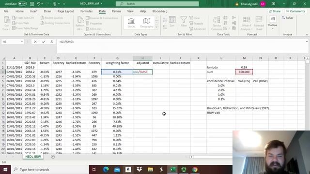 BRW Value-at-Risk - improving historical simulation (Excel) (SUB) смотреть онлайн