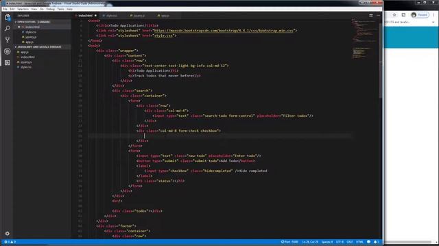 Build Web App with HTML/CSS/Javascript/Firebase/Bootstrap - 17 - Continue Styling the Application смотреть онлайн