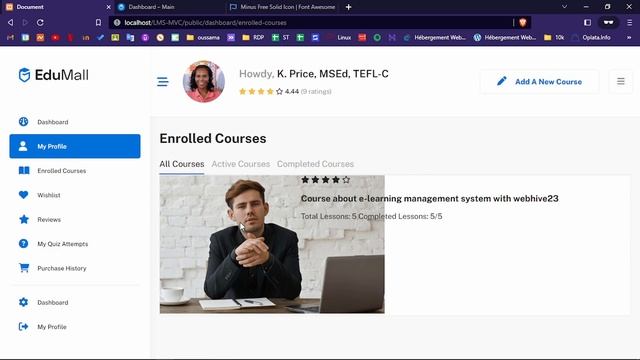 PHP MVC LMS #026 - Enrolled Courses - Part 01 смотреть онлайн