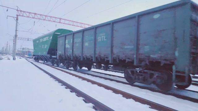 Вечернее движение по ст.Белая Церковь// Evening traffic train station Bila Tserkva смотреть онлайн