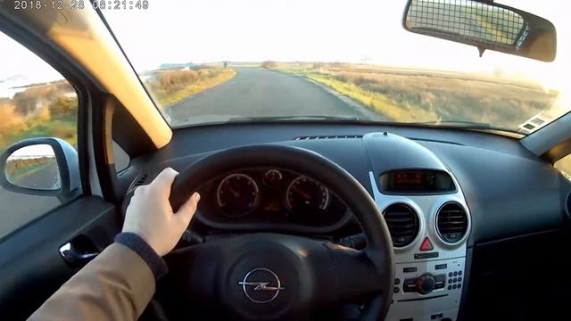 Opel Corsa D - Morning drive from Pardelhas to Torreira - POV смотреть онлайн