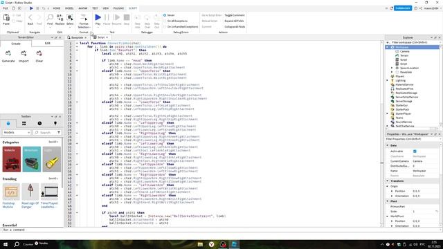 Как сделать рэгдолл в Roblox Studio смотреть онлайн