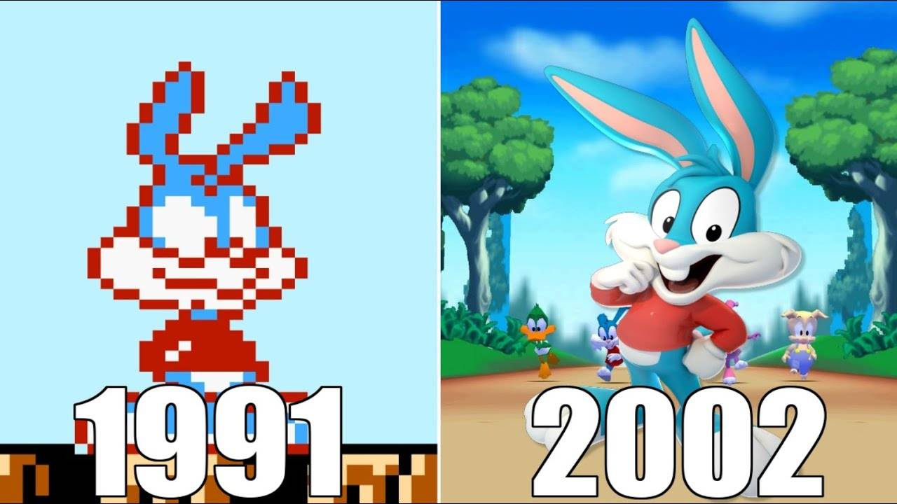 Эволюция серии игр Tiny Toon Adventures [1991-2002] смотреть онлайн